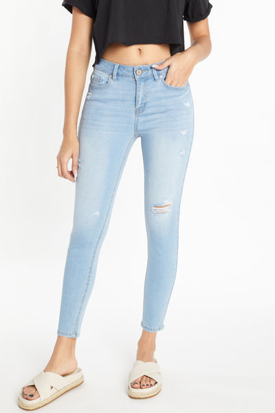 High Rise Ankle Skinny with Back Dart Detail