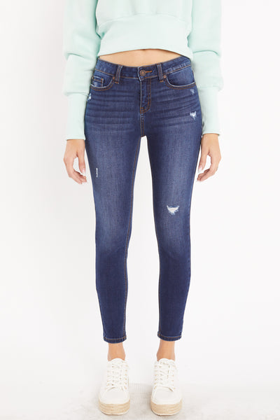 Mid Rise 5-Pocket Ankle Skinny