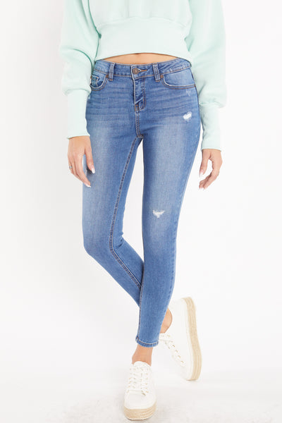 Mid Rise 5-Pocket Ankle Skinny