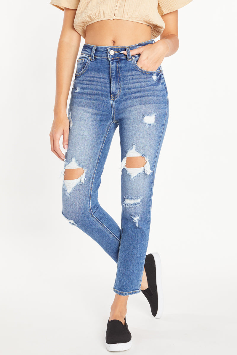 Super High Rise Relaxed Mom Skinny Jeans Shop ENJEAN