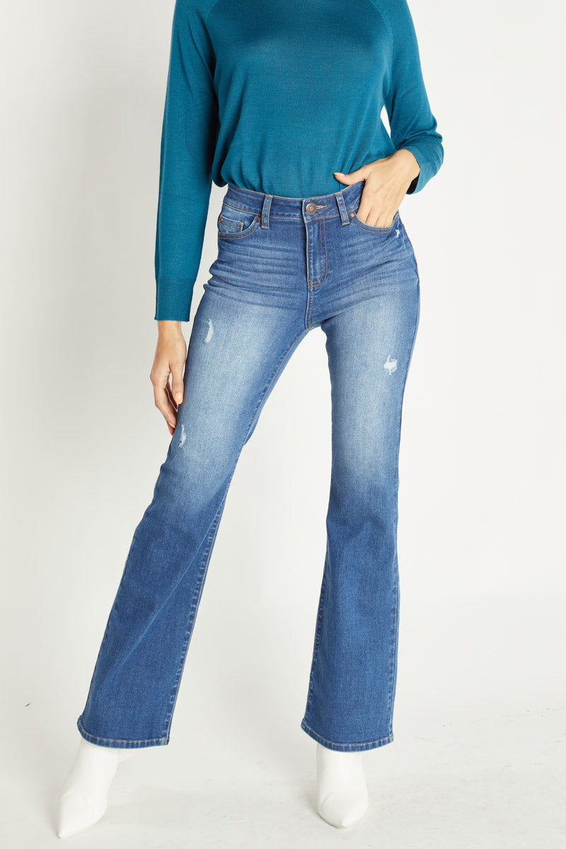 Jeans bootcut de talle alto de los años 70