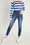 High Rise Wide Waist Band 3-Button Ankle Skinny