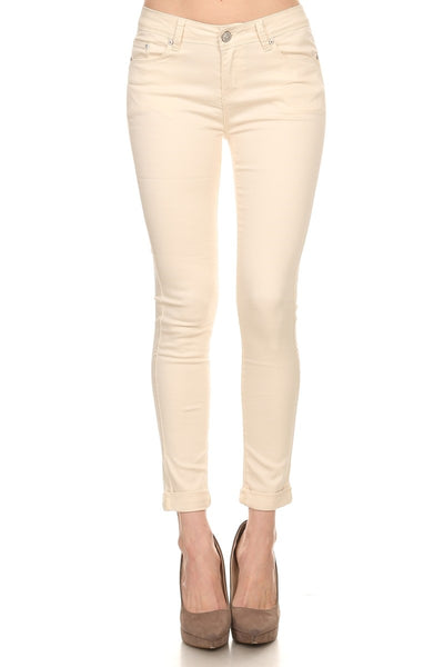 Classic Stretch Cotton Twill Push Up Skinny Jeans