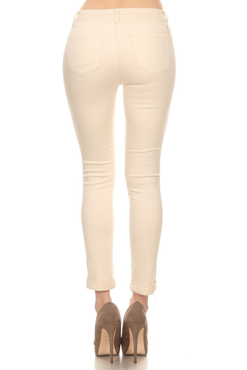 WEP800 IVORY COLOR SKINNY JEANS