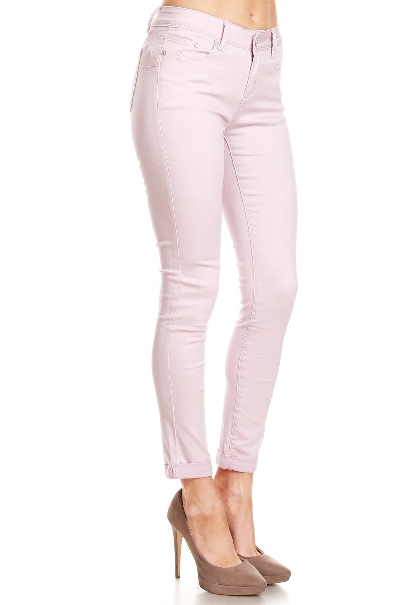 Classic Stretch Cotton Twill Push Up Skinny Jeans