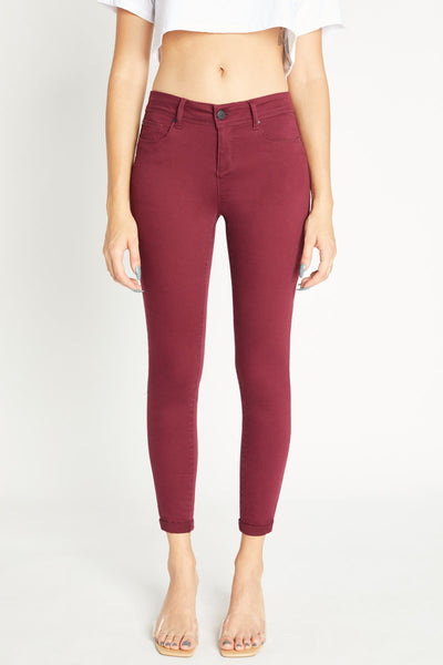 Classic Stretch Cotton Twill Push Up Skinny Jeans