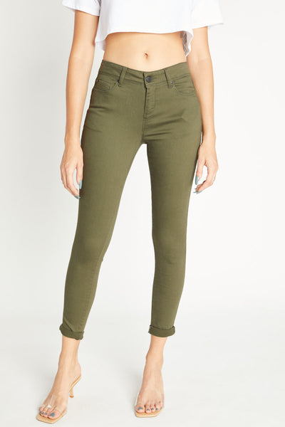 Classic Stretch Cotton Twill Push Up Skinny Jeans