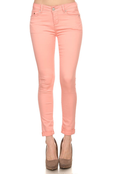 Classic Stretch Cotton Twill Push Up Skinny Jeans