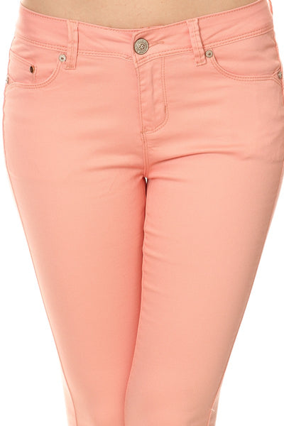 Classic Stretch Cotton Twill Push Up Skinny Jeans